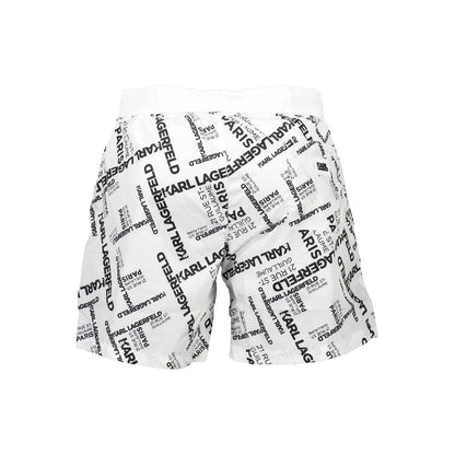 Karl Lagerfeld White Polyester Men's Swim Boxer