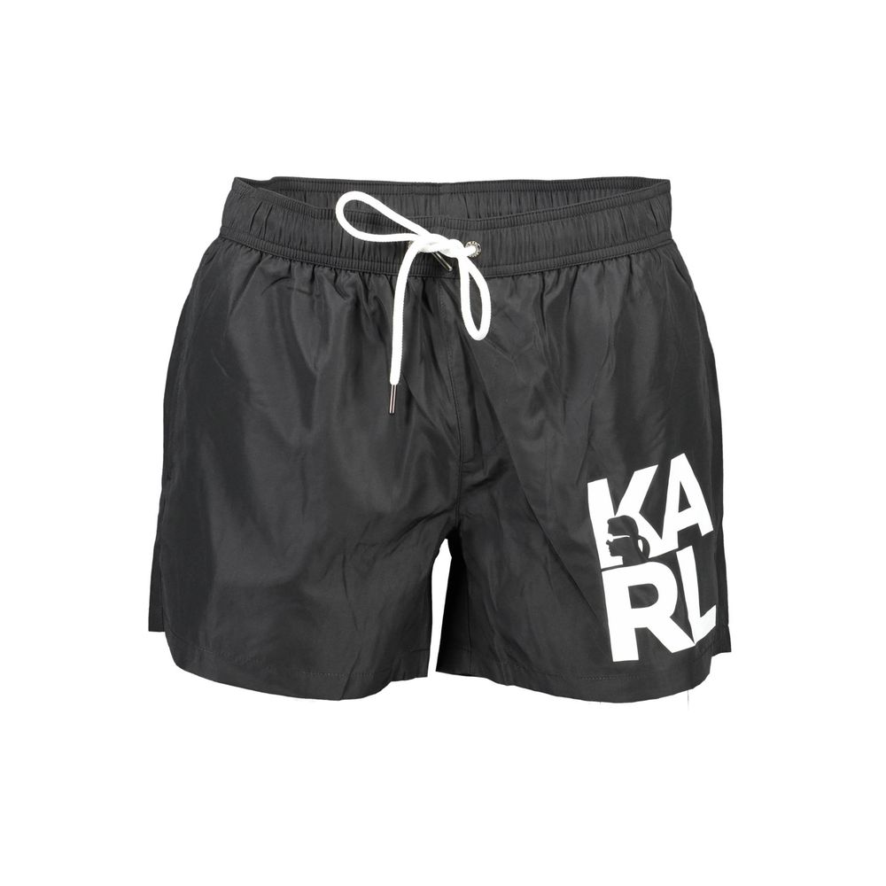 Karl Lagerfeld Nero Polyester Men's Swim Boxer