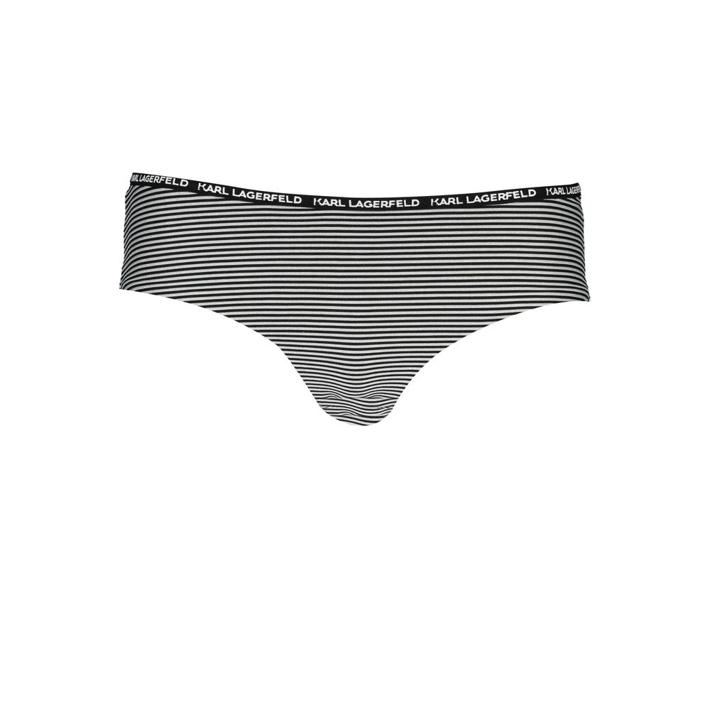 Karl Lagerfeld Black Elastane Women's Swim Brief
