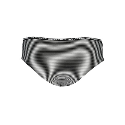 Karl Lagerfeld Black Elastane Women's Swim Brief