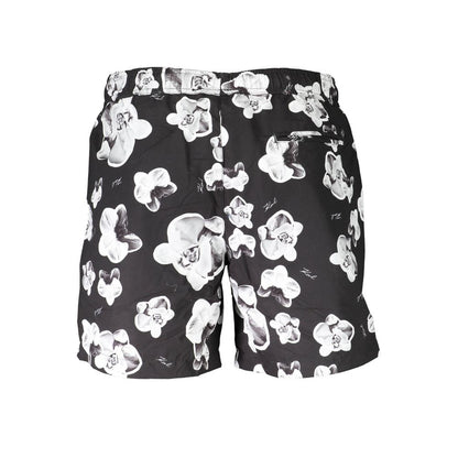 Karl Lagerfeld Black Polyester Men's Swim Boxer