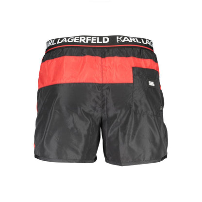 Karl Lagerfeld Nero Polyester Men's Swim Boxer