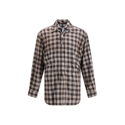 Dsquared² Brown Cotton Pattern Shirt