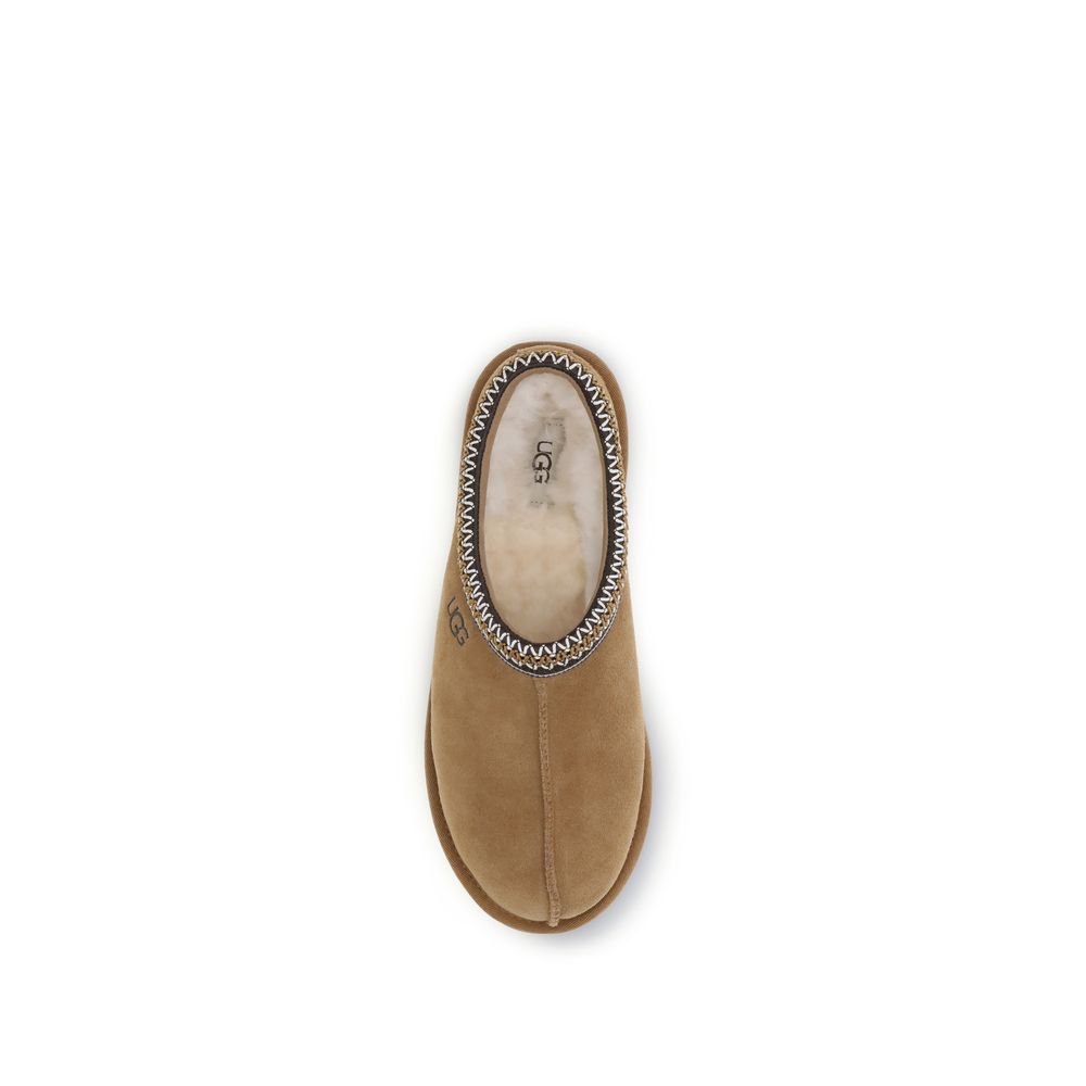 UGG Beigefarbene Leder-Mules