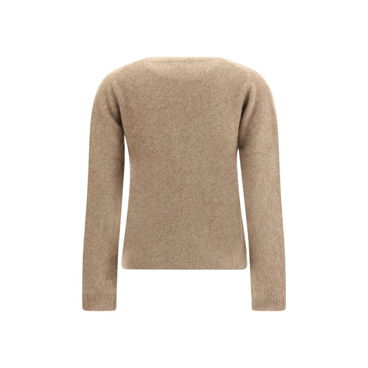 P.A.R.O.S.H. Beige Raccoon Fur Sweatshirt