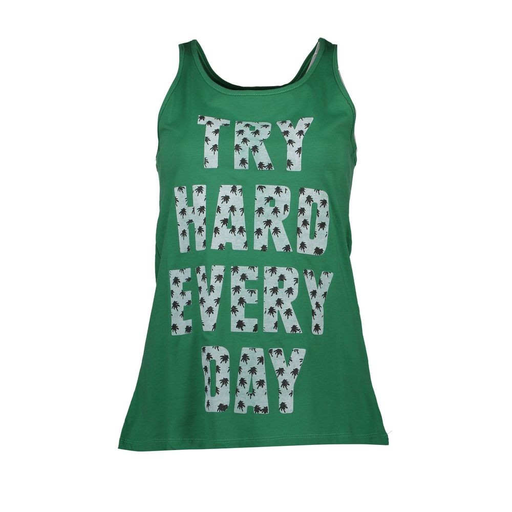 Silvian Heach Verde Cotton Women Tank Top