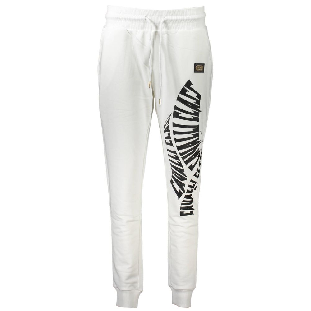 Cavalli Class Bianco Cotton Women's Jogger