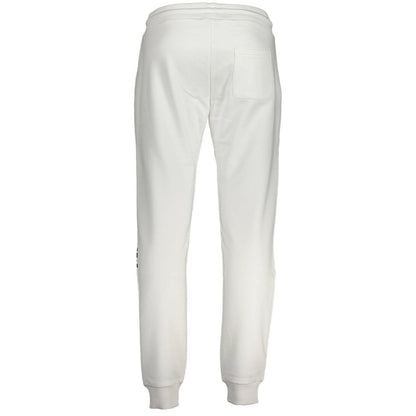 Cavalli Class Bianco Cotton Men Sport Pant