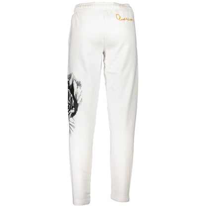 Cavalli Class White Cotton Joggers (Workout Pants)