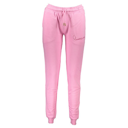 Cavalli Class Rose Cotton Women's Track Pant