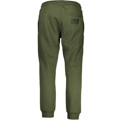 Cavalli Class Green Cotton Athletic Pants