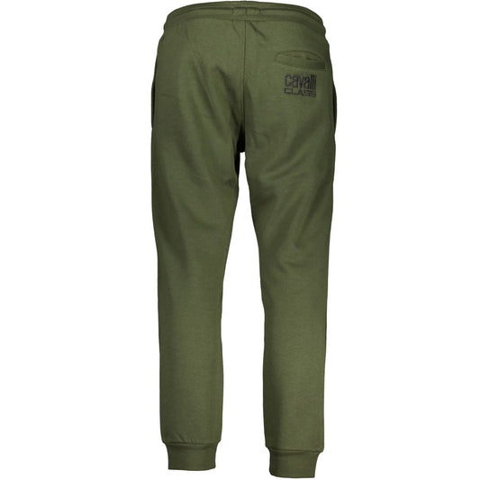 Cavalli Class Green Cotton Athletic Pants