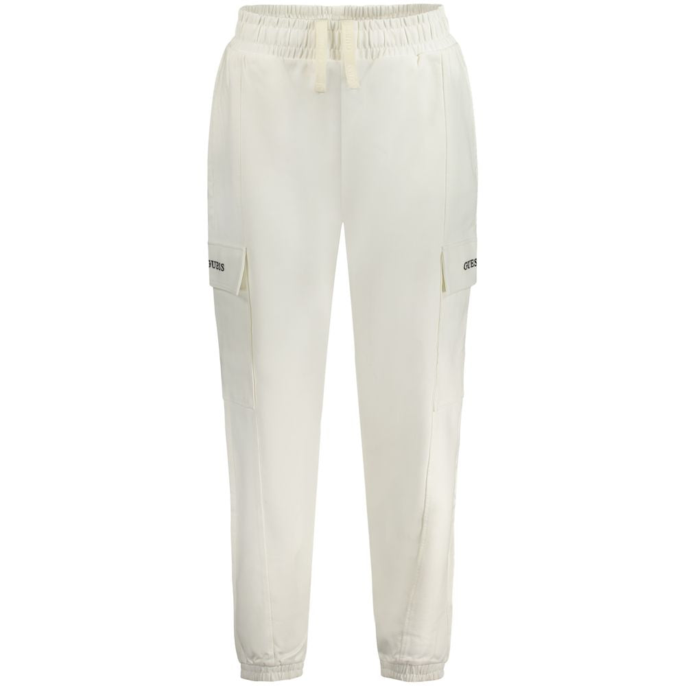 Guess Jeans White Cotton Athletic Pants