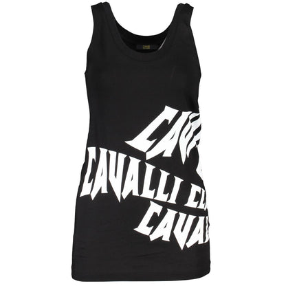 Cavalli Class Black Cotton Women Tank Top