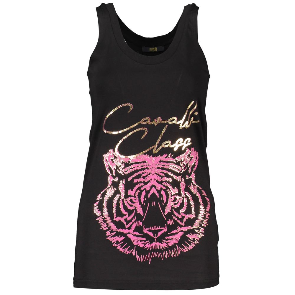 Cavalli Class Nero Cotton Women Tank Top