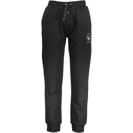 La Martina Black Cotton Men's Sweatpants