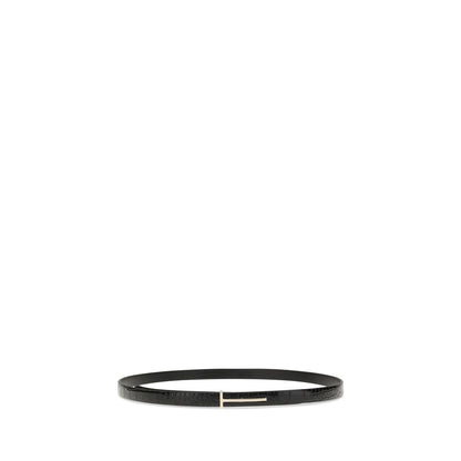Tom Ford Black Leather Regular Belt
