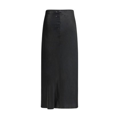 Margiela Black Acetate Midi Skirt