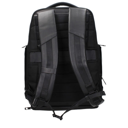 Piquadro Black Leather Backpack