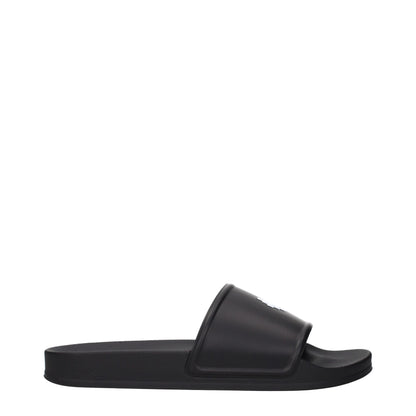 Marcelo Burlon Black Cotton Slippers