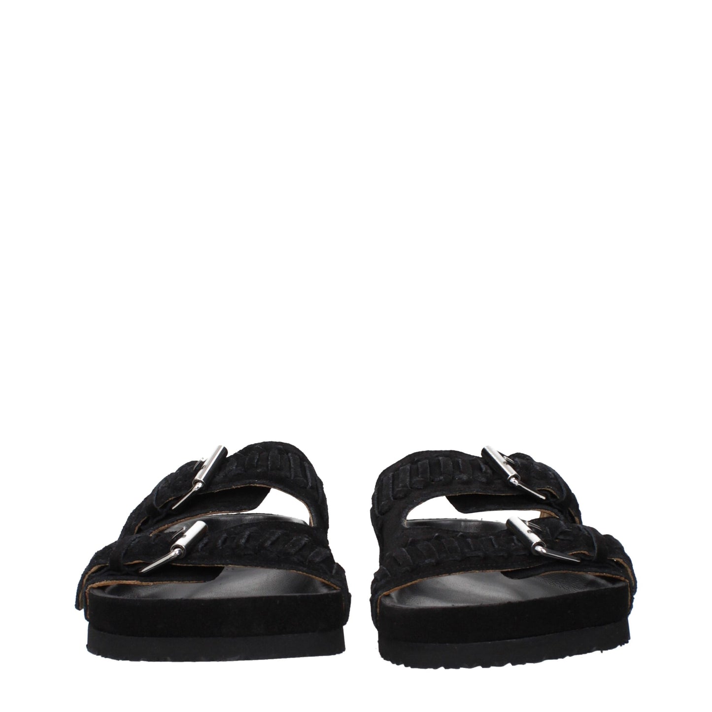 Isabel Marant Black Leather Slippers