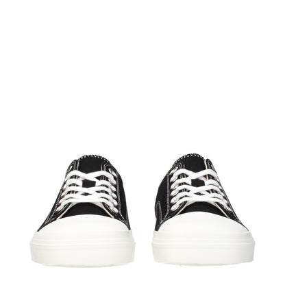 Moschino Black Fabric Low Top Sneakers