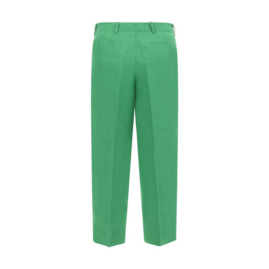 Max Mara Green Linen Casual Pants