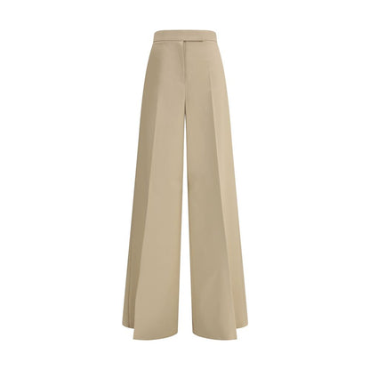 Max Mara Beige Cotton Casual Pants