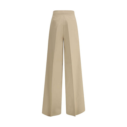 Max Mara Beige Cotton Casual Pants