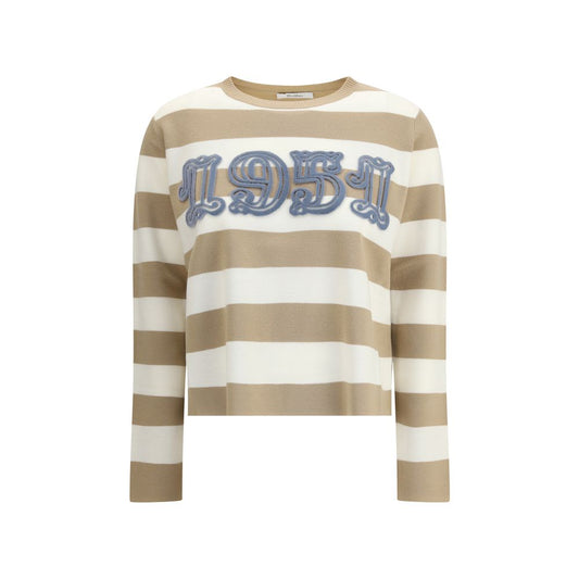Max Mara Beige Fleece Wool Sweatshirt