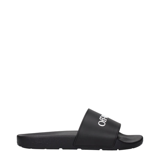 Off-White Schwarz Baumwolle Hausschuhe Sandalen