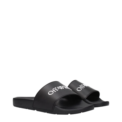 Off-White Schwarz Baumwolle Hausschuhe Sandalen