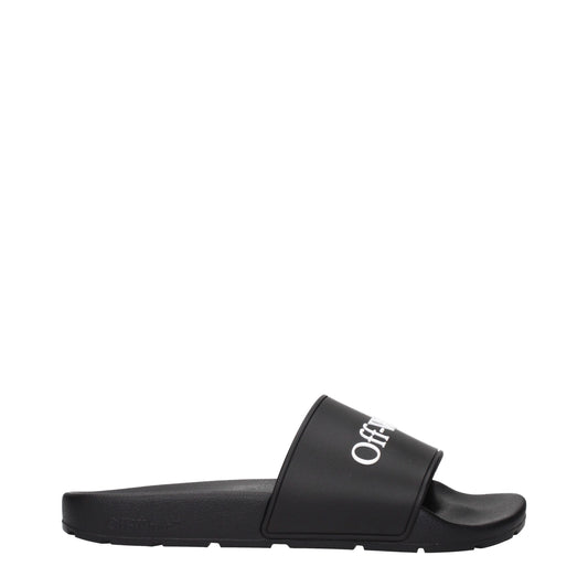 Off-White Schwarz Baumwolle Hausschuhe Sandalen