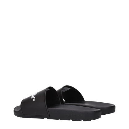 Off-White Schwarz Baumwolle Hausschuhe Sandalen