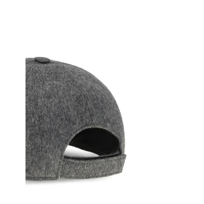 Fendi Gray Wool Cap (Baseball Hat)