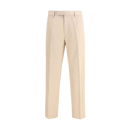 ZEGNA Beige Cotton Dress Pants