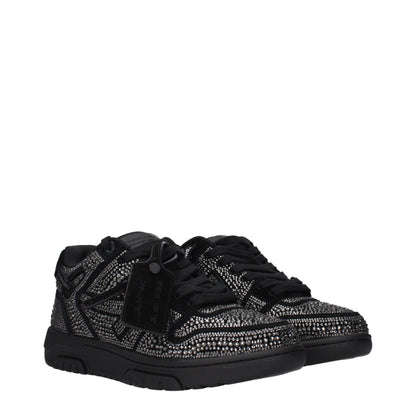 Off-White Schwarze Leder-Sneakers
