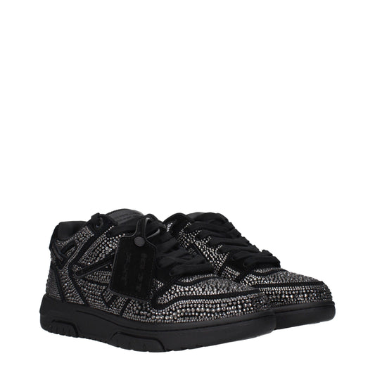Off-White Schwarze Leder-Sneakers