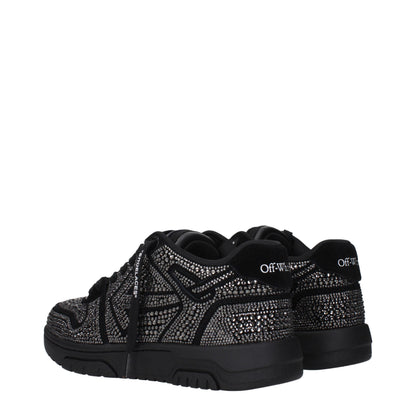 Off-White Schwarze Leder-Sneakers