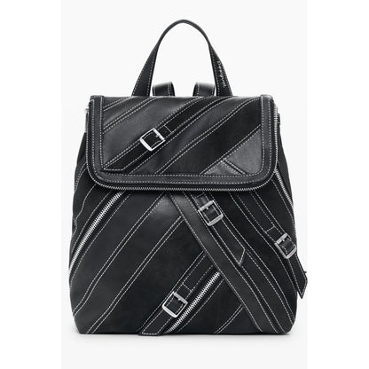 Desigual Schwarzer Polyethylen-Rucksack für Frauen