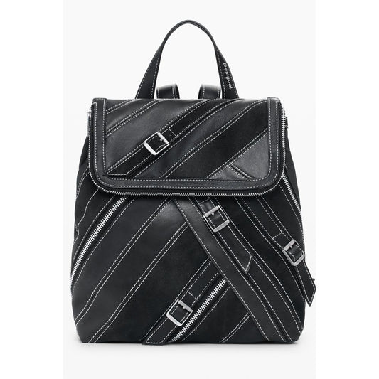 Desigual Schwarzer Polyethylen-Rucksack für Frauen