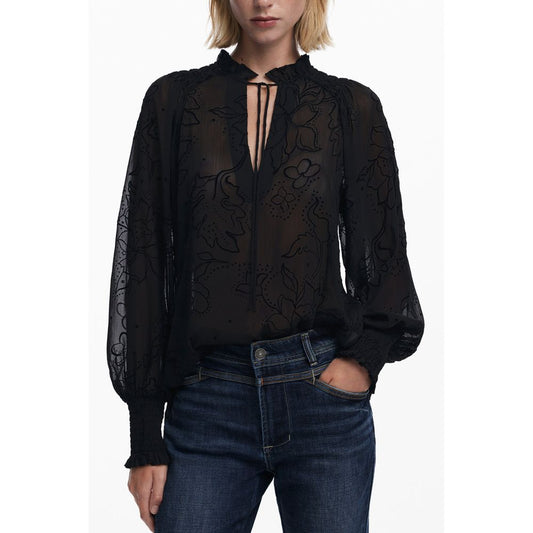Desigual Schwarze Polyester Damenbluse