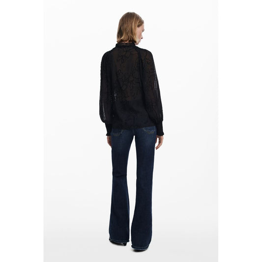Desigual Schwarze Polyester Damenbluse