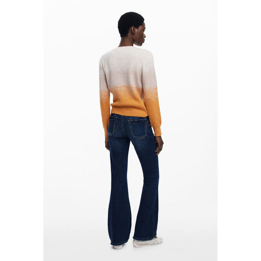 Desigual Beigefarbener Pullover aus Wolle für Frauen