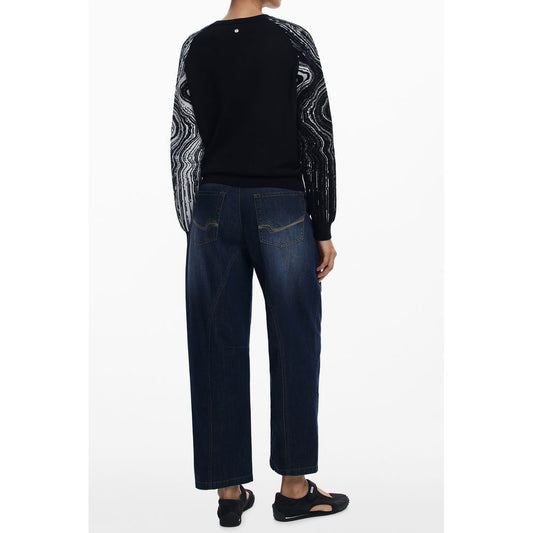 Desigual Schwarzer Polyester Damen Pullover