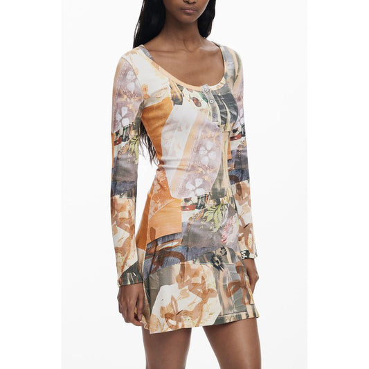 Desigual Beige Polyester Damen Kleid