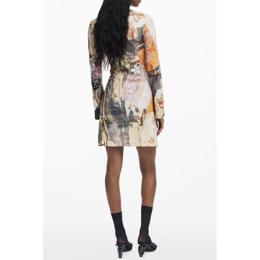 Desigual Beige Polyester Damen Kleid
