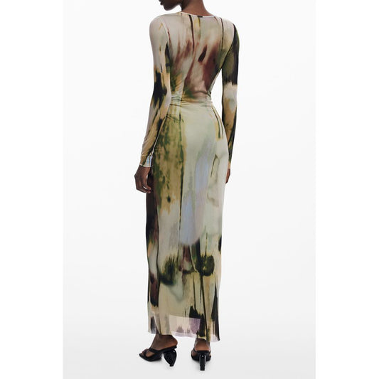 Desigual Grünes Polyesterkleid für Frauen