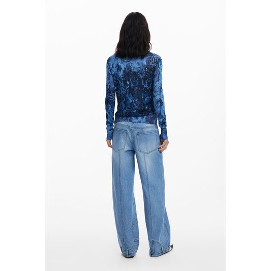 Desigual Blauer Viskose Pullover für Frauen