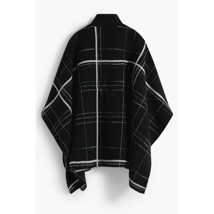 Desigual Schwarzer Poncho aus Wolle für Frauen
